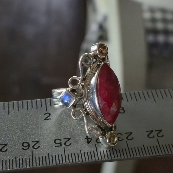 Nicky Butler RAJ Collection Ruby Citrine 925 Sterling Silver Ring Limited NWT ❤️ - Picture 11 of 14
